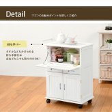 収納家具 ラック おしゃれな カントリーキッチンワゴン 扉付き キャスター付き キッチンワゴン キッチン作業台 キッチン用ワゴン天然木キッチンワゴン 天板タイル キッチンキャビネット 収納力 可愛い キッチン収納ワゴン フラップ扉
