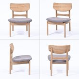 ダイニング家具 ダイニングチェア ロータイプ 木製 1脚 クッション 無垢材 チーク シンプル おしゃれ 北欧 ナチュラル テイスト インテリア 家具 レストラン カフェ