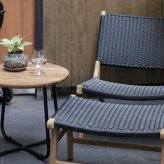 ADAN アダン ローテーブル ガーデンテーブル サイドテーブル チーク材 屋外 丸型 円形 直径50cm 高さ45cm アウトドアテーブル 木製 ウッドデッキ テラス 庭 バルコニー 北欧 リゾート おしゃれ アウトドアリビング ガーデンファニチャー