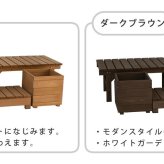 ウッドデッキ ユニット縁台ベンチ hiyori ひより プランターセット 幅174・奥行55 ウッドデッキ 簡単組立 縁側 DIY 木製 天然木 庭 ベランダ マンション おしゃれ ガーデン 屋外 家具 ブラウン ダークブラウン アウトドアリビング 小型