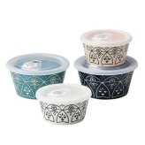 モロッカン マルチレンジ 4pcs 保存容器 食器セット モロッコ風 おしゃれ 日本製 電子レンジ対応 食洗機対応 作り置き 新生活 ギフト〈01486〉 M-mode