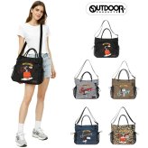 OUTDOORPRODUCTS ピーナッツ 2wayロープショルダーバッグ 斜め掛け トートバッグ 普段使い 男女兼用 メンズ レディース ギフト プレゼント ブラック odb038