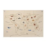 ferm LIVING ファームリビング 世界地図 ワールドテキスタイルマップ 幅100cm 北欧雑貨壁飾り インテリア 子供部屋 ワールドマップ おしゃれ リビング 知育 かわいい