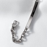 ハワイアンジュエリー ブレスレット つけっぱなし メンズ 刻印 ステンレス 金属アレルギー ブランド 大人 シンプル プレート スクロール 波 シルバーカラー ハワジュ 金アレ サージカルステンレス クリスマス 誕生日 記念日 父の日 プレゼント テラグラティア Terra-gratia【gbss132st】単品