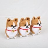 コーギー 編みぐるみ キーホルダー 手編み風 毛糸 ぬいぐるみ 犬 バッグチャーム ミニオブジェ かわいい ペットモチーフ 鈴付き 小物 雑貨 誕生日 プレゼント ギフト