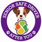 カーサイン 高齢者マーク SENIOR SAFE DRIVER ジャックラッセルテリア ステッカー シール 直径13cm 肉球 日本製 車