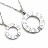 【レーザー刻印対応】【20文字まで刻印◎】ペアネックレス 名入れ ステンレス アクセサリー ダイヤモンド 馬蹄 ホースシュー アトラス ローマ数字 ペンダント メンズ レディース