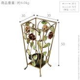イタリア 家具 ヨーロピアン ヴェローナクラシック アイアン傘立て-正方形  傘 玄関 ヨーロッパ家具 クラシック 輸入家具 アンティーク風 イタリア製 おしゃれ 高級感 エレガント リモート テレワーク 在宅