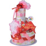 おむつｄｅケーキ １００ＤＡＹ ＭＥＭＯＲＹ ２段 [26-0267-105] ２５―００３―１００ＤＡＹ プレミアムギフト 贈り物 お祝い 日本製 内祝い 出産内祝い 結婚内祝い 快気祝い 新築祝い お返し 贈り物 プレゼント ギフト