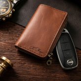 【名入れ】栃木レザー キーケース スマートキー ラウンドファスナー 本革 日本製 メンズ レディース 牛革 4連 大容量 コンパクト 車 鍵収納 スマートキーケース ギフト プレゼント 父の日 母の日 誕生日 記念日 就職祝い ペア お揃い ヌメ革 レザー 刻印 シンプル クリスマス