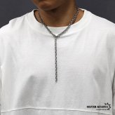ステンレス あずきチェーンネックレス 4面カット シルバー 銀 重量感 シルバーネックレス 太め 細め 幅9タイプ 切れにくい 錆びにくい 金属アレルギー対応