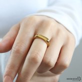 ステンレス 細身 印台リング シンプル ゴールド 18K GP シルバー シグネットリング レディース 女性 指輪 金属アレルギー対応
