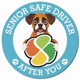カーサイン 高齢者マーク SENIOR SAFE DRIVER ボクサー マグネット 強力 直径13cm 肉球 日本製 車 ステッカー