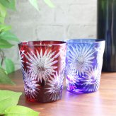 切子 キリコ 名入れ ペア 切子グラス 切り子 ロックグラス 冷酒 焼酎 水割り お湯割り 誕生日 プレゼント ギフト 記念 父の日 男性 女性 定年 退職 卒業