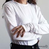 ステンレス ニュアンスリング ごつめ 不規則 コンビカラー メタルリング オープンリング ワイドリング ゴールド シルバー 指輪 太め 大きめ 存在感 カーブ 幾何学 マルチ ミックス レディース 女性 金属アレルギー対応