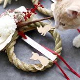 しめ縄 お正月飾り 犬 猫 犬猫 犬好き 猫好き ペット かわいい おしゃれ ナチュラル 玄関飾り正月飾り しめ飾り お正月 モダン しめなわ