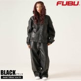 FUBU フブ レザーパンツ メンズ レディース fam-61502 フェイクレザー バギーパンツ ワイドパンツ 5ポケット 合皮 ルーズシルエット ジーパン ストリート ヒップホップ ダンス カジュアル ボトムス 32 34 36 38 2026 Karlas