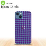 iPhone13mini iPhone13 mini ケース ハードケース 千鳥 格子 小 紫 クリア  nk-i13m-909