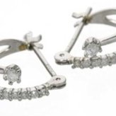 プラチナ ダイヤモンド ピアス 計0.1ct エタニティピアス Pt900 天然ダイヤ 流れ星 モチーフ レディース アクセサリー ジュエリー ギフト 贈り物 プレゼント 誕生日 記念日