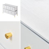収納チェスト Tidying ONLS0386 引出し収納 不織布チェスト リビング収納 シンプルスタイル モダン 角型 木製 フェイクレザー 大容量 収納幅100cm 奥行31.5cm 高さ58cm 新生活