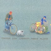 人と犬と自転車柄 長袖シャツ 【大切なものは、いつもそばにいる。】｜綿100%・日本製｜ 62908