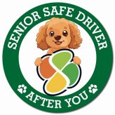 カーサイン 高齢者マーク SENIOR SAFE DRIVER ダップー マグネット 強力 直径13cm 肉球 日本製 車 ステッカー