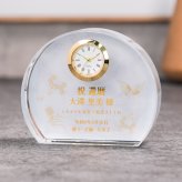  結婚祝 周記念 誕生祝 開店祝 退職祝 還暦記念 クリスタル時計 DT-3 ガレナ 名入れ無料　