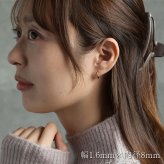 フープピアス  つけっぱなし 金属アレルギー対応 ステンレス 幅1.6ｍｍ × 内径 8mm 12mm 中折れ 大人 上品 通勤 オフィス シンプル