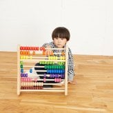 知育玩具 木製そろばん レインボーアバカス 10段のカラフルおもちゃ 3歳 木製 男の子 女の子