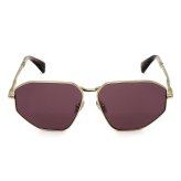 マックスマーラ Max Mara サングラス ノーズパッド UVカット アイウェア スクエア 多角形 ジオメトリック MM0143/S 32Y 59 メンズ レディース ユニセックス ゴールド+パープル 海外正規品
