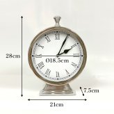 テーブル 置き時計 ラウンド 置時計 時計 高さ28cm アンティーク風 クラシカル 輸入雑貨 卓上 スタンドクロック クロック おしゃれ 引越し お祝い プレゼント