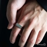 シルバー925 印台リング 細め シグネットリング シルバーリング スタンプリング 細身 シンプル メタル メンズ 男性 金属アレルギー対応 指輪