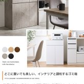 ゴミ箱付きキッチンカウンター 幅56cm×奥行42cm×高さ80cm コンパクト 大容量 ナチュラル パーティクルボード メラミン 組立品 使いやすく分別ラクラク 2連タイプと3連タイプの2種類をご用意しました 理想のキッチン空間を作り出します