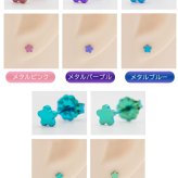 セカンドピアス 純チタン 軸太0.75mm 長さ10mm つけっぱなし 100％純チタン ピアス 花 フラワー プラス 金属アレルギー対応 返金保証 医療用 片耳 1個 耳たぶ