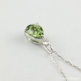  グリーンサファイア 　１．４５８ct 　ダイヤモンド　ネックレス 　ペンダント プラチナネックレス Pt900　ネックレス レディース 一粒ネックレス  誕生石 シンプル Drops