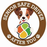カーサイン 高齢者マーク SENIOR SAFE DRIVER ジャックラッセルテリア ステッカー シール 直径13cm 肉球 日本製 車