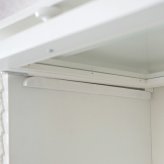 本棚 書棚 フラップ扉 ディスプレイ サイドボード 収納 ホワイト 白 姫系 フェミニン アンティーク調 ロココ調 スノーホワイトプリンセス スライド本棚4段 新生活