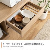 レンジ台 幅118cm×奥行40cm×高さ83.5cm キッチン ナチュラル パーティクルボード MDF メラミン 組立品 家電から食器 キッチンに必要なものを一台に集約できるワイドなレンジ台 美しく整ったキッチンづくりを叶えます ホワイトウォッシュ 新生活