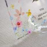 【アクリル命名書・フラワー】送料無料 シンプルでおしゃれな手書き命名書 お七夜 出産祝い 内祝い