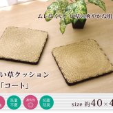 クッション 七島クッション 七島藺草 シート 『コート マチ付』 約40×40cm 2枚組