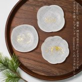 【emoemo×toumei 箔 comamezara 3枚セット】【ラッピング・熨斗対応可／紙箱でお届け】【結婚のお祝いに】豆皿 おしゃれ 誕生日 両親 父 母 夫婦 祖父母 結婚記念日 父の日 母の日 敬老の日 特別 友達 カップル パートナー お揃い 家族 結婚祝い 新築祝い 和モダン 国内生産 内祝い 上品 優美 上司 先輩 後輩 新生活