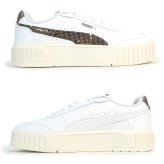 プーマ PUMA スニーカー レディース 厚底 ウィメンズ キャリーナ ミア シークイン 408859_01 プーマホワイト/ブロンズ