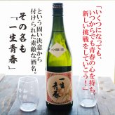 名入れ 日本酒 ギフト【 一生青春 吟醸 720ml 名入れ マス柄 グラス 2個 セット 】 誕生日 プレゼント 父の日 母の日 還暦祝い 退職祝い 古希祝い 喜寿祝い 米寿祝い 成人祝い 敬老の日 お中元 お歳暮 暑中見舞い 結婚祝い お祝い 福島県 ありがとう おめでとう