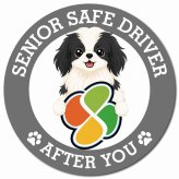 カーサイン 高齢者マーク SENIOR SAFE DRIVER 狆 マグネット 強力 直径13cm 肉球 日本製 車 ステッカー