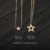 ゴールド ネックレス K18 18金 ネックレス ダイヤモンド ゴールド ネックレス チェーン フラワー 花 選べる3色 イエロー ピンク ホワイト シンプル 華奢 上品 彼女 妻 女性 レディース 誕生日 プレゼント ハロウィン 【品番：CG-TI-496】