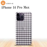 iPhone14 ProMax iPhone14 Pro Max スマホケース 背面ケースソフトケース 千鳥 格子 小 白 クリア 2022年 9月発売 nk-i14pm-tp914