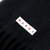 マルニ MARNI マフラー レディース メンズ SCMC0143Y0 UTW918 00N99 NERO ブラック アルパカ ストール フリンジ ロゴ ロゴラベル 無地 ユニセックス 男女兼用 防寒 秋冬