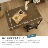 レンジ台 キッチン収納 ヴィンテージ調 調節可能棚付き バタフライワゴン 新生活