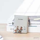 財布 レディース 二つ折り カードケース かわいい ミニ財布 コンパクト 小銭入れ お札入れ カード入れ コインケース 刺繍 動物 誕生日 プレゼント ギフト 贈り物 女性 子供