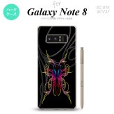 【SC01K】【スマホケース/スマホカバー】【ギャラクシー ノート8】SC01K スマホケース Galaxy Note8 SC-01K カバー ギャラクシー ノート8 ピンスト 黒×グラデ1 nk-sc01k-1238【メール便送料無料】